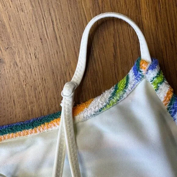 TRIANGL Retro Stripe Playsuit Womens XXS NEW Terry Cloth Swimsuit Coco Popi NWT - Picture 4 of 13